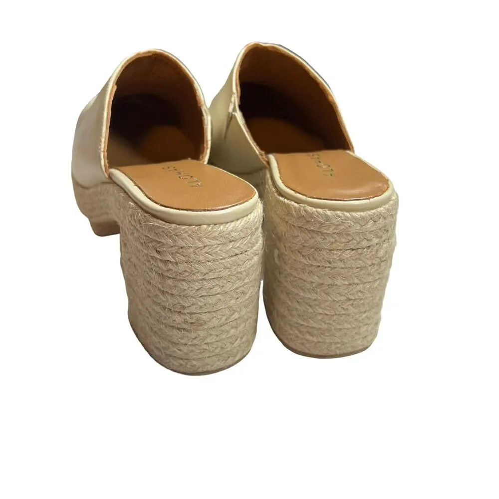 Alohas Cream‎ Piko Leather Espadrilles Size 39 New